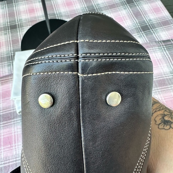 Coach,leather SOHO satchel with dust bag black - Picture 7 of 11